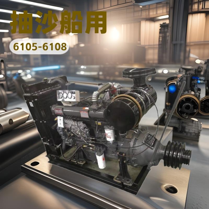 R6110IZLP六缸柴油机150千瓦配水泵机组抽沙船用61056108发动机