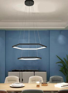 现代简约吊灯黑色餐厅灯CE认证40+60CM吊灯卧室灯