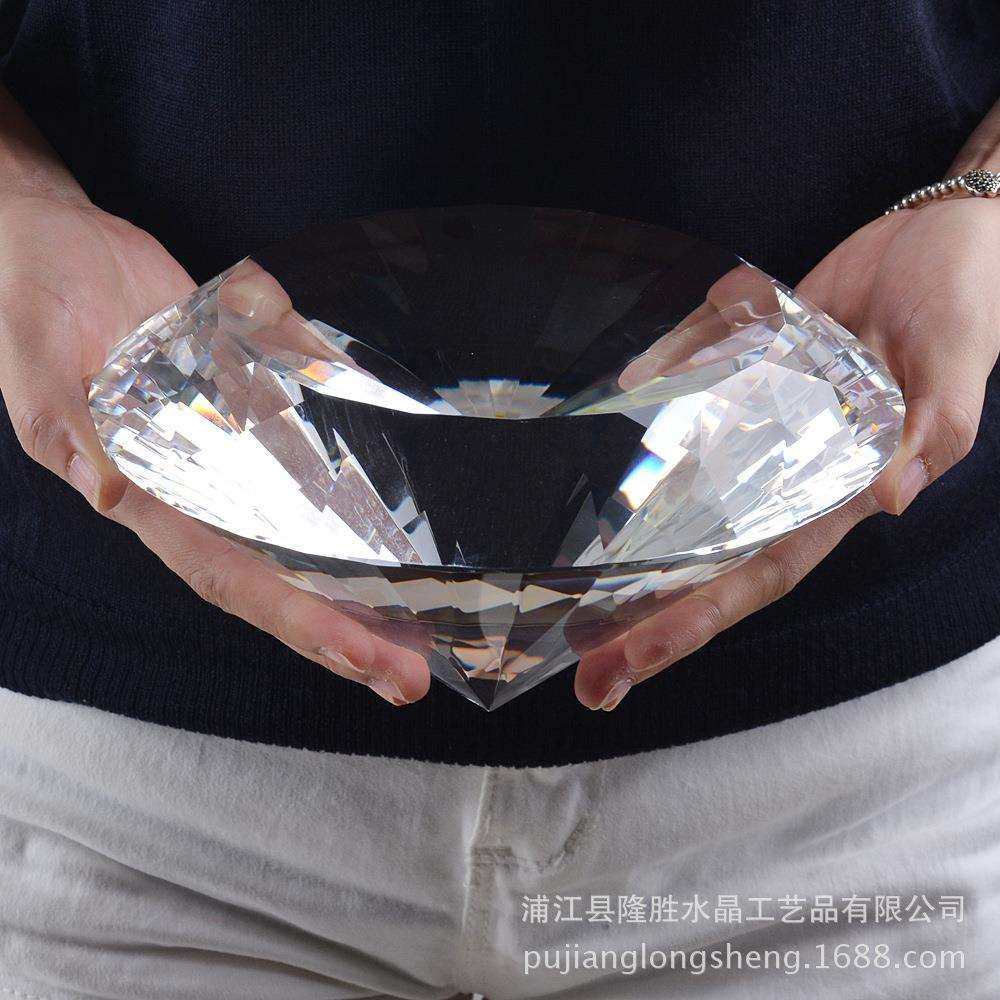 K9多面钻石摆件水晶工艺品工厂200mm家居装饰婚庆水晶钻石,家装灯饰光源,其它灯具灯饰,淘宝优惠券,粉丝福利购,淘宝优惠卷
