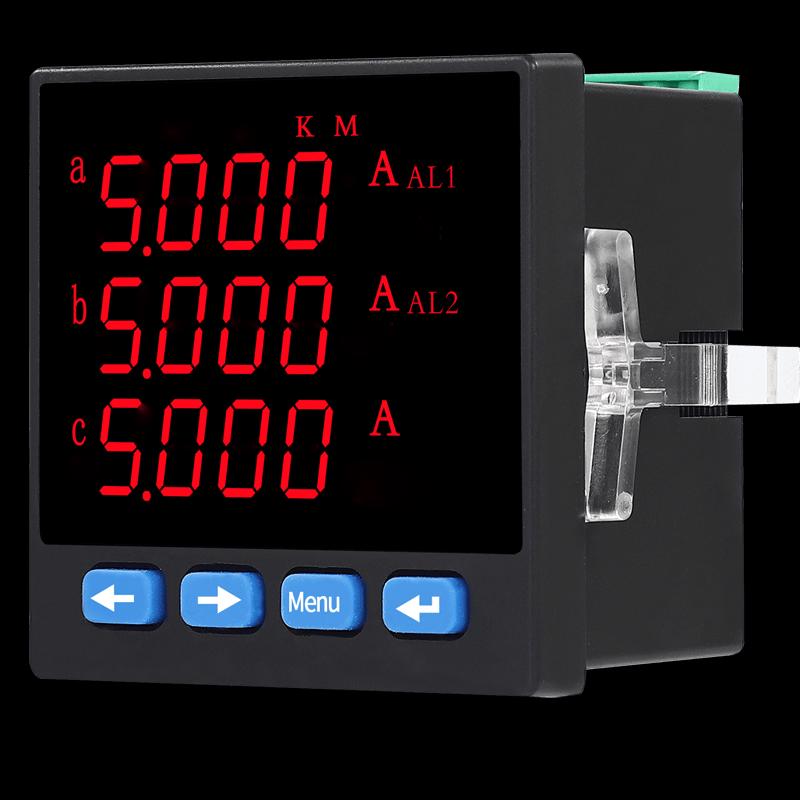 数显单三相电流电压表RS485通讯380V220V电流电压数字显示仪表