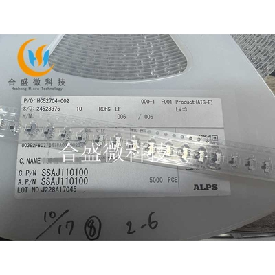SSAJ110100  日本ALPS 微型拨动开关5脚2档 贴片3脚带定位柱