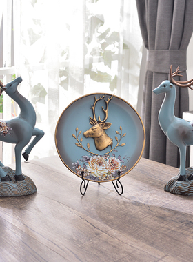 欧式美式客厅装饰摆件家居饰品电视柜酒柜创意玄关结婚礼物招财鹿