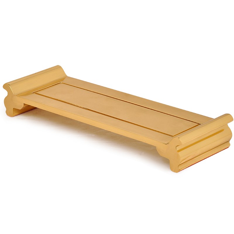 铜贡台摆件佛前用品圣水供杯底座摆件案桌水杯铜贡台供台座敬台