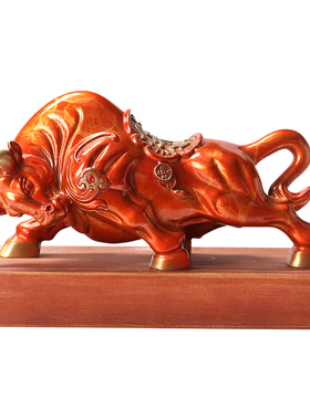 铜牛摆件纯铜旺市牛金牛开业工艺品办公室高档华尔街牛气冲天礼品