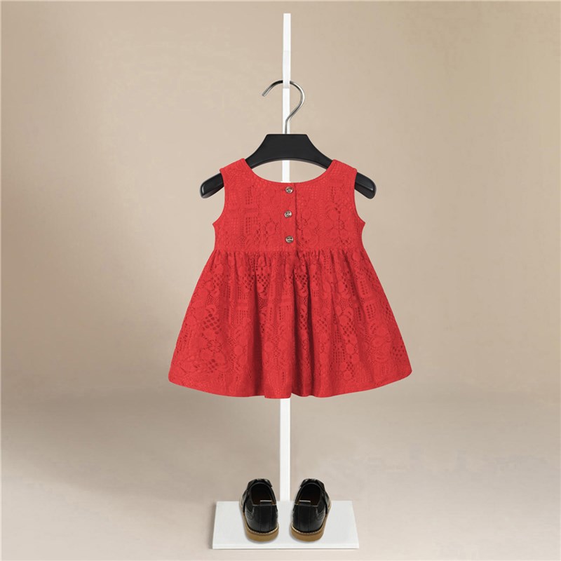 女童红色连衣裙夏装新款儿童周岁生日公主裙宝宝2岁吊带背心裙夏