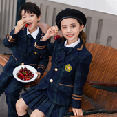 小学生秋冬新款 校服套装 老师男女童班服幼儿园园服 子西装 英伦风格