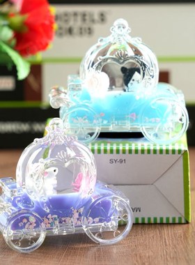 沙漏油漏摆件马车南瓜车笔筒液体流沙创意水油水入油滴油笔插礼物