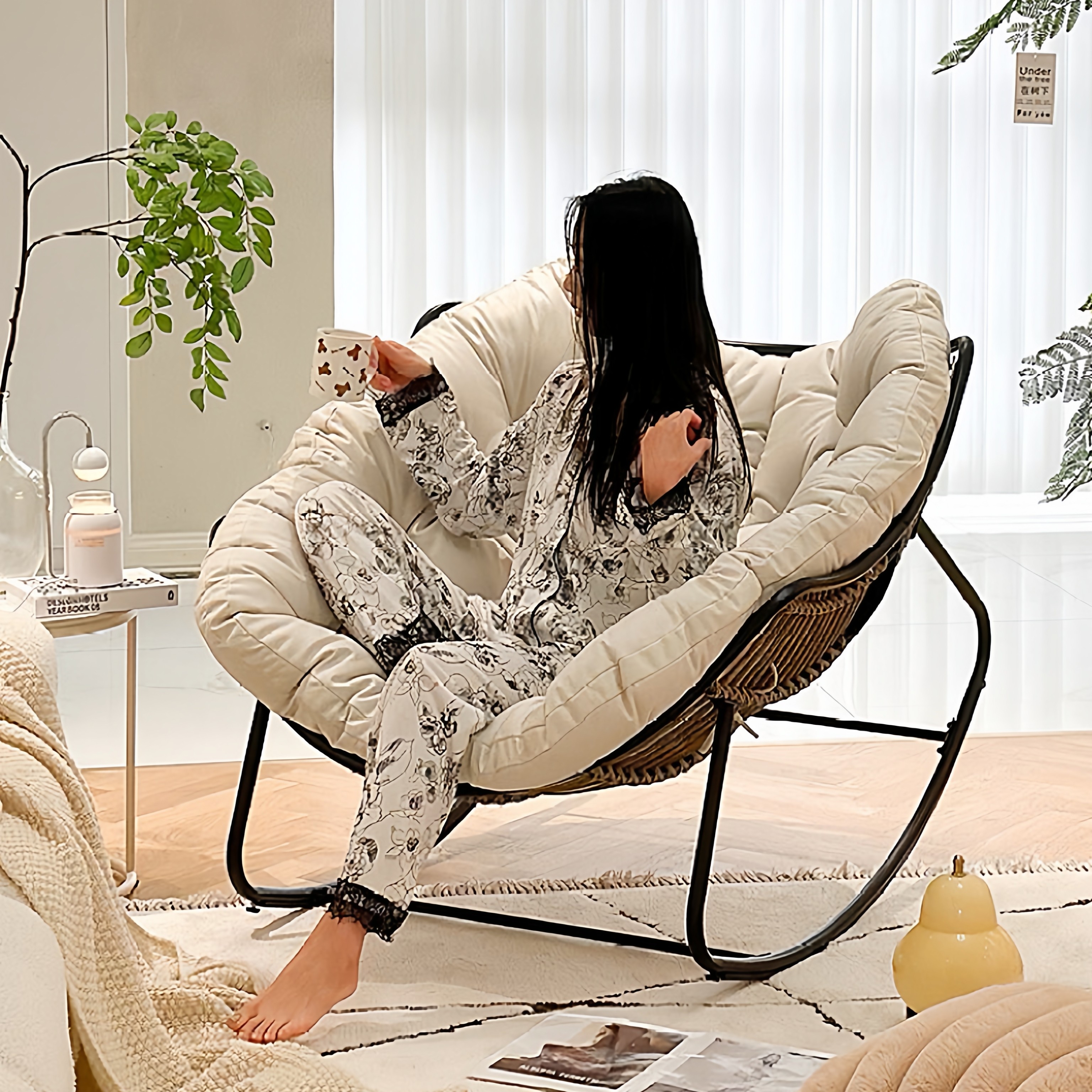 写意空间躺椅家用客厅单人摇椅沙发阳台休闲懒人窝椅舒适可躺可睡