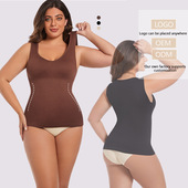 无缝收腹束身外贸运动内衣圆领紧身美体大码 塑身女士背心跨境爆款