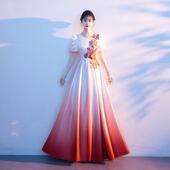 大合唱演出服女长裙成人宴会诗朗诵指挥服装 艺考舞台合唱团礼服裙