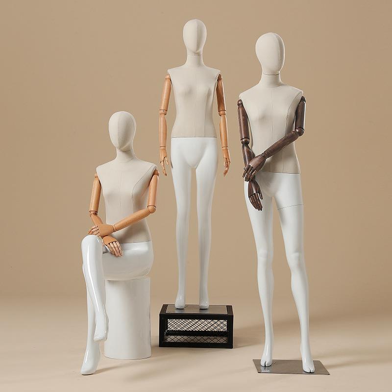 高档服装店模特道具女全身包布韩版女装店橱窗展示架假人体模特架
