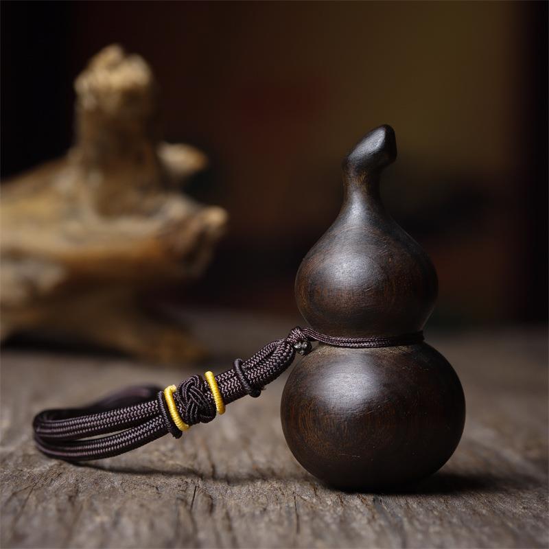 天然沉香木雕刻福禄小葫芦挂件文玩手把件家居装饰品创意工艺品挂