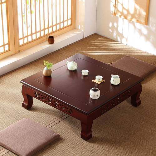 东北农村炕上用的饭桌老式实木炕桌漂台窗桌子飘窗台小茶桌榻榻米