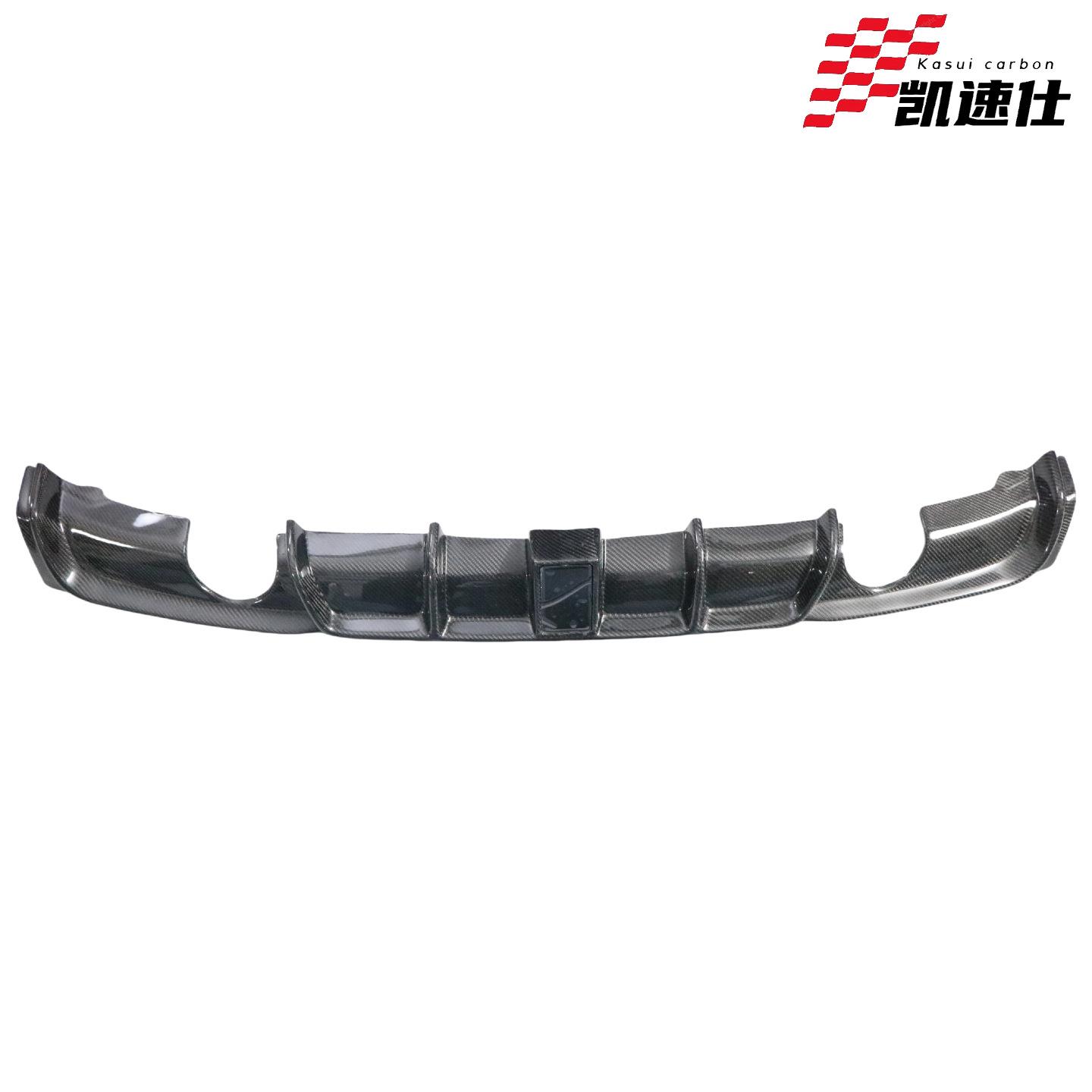 适用宝马3系F30F35改装MP款后扩散器碳纤维带灯后唇双边单出尾唇