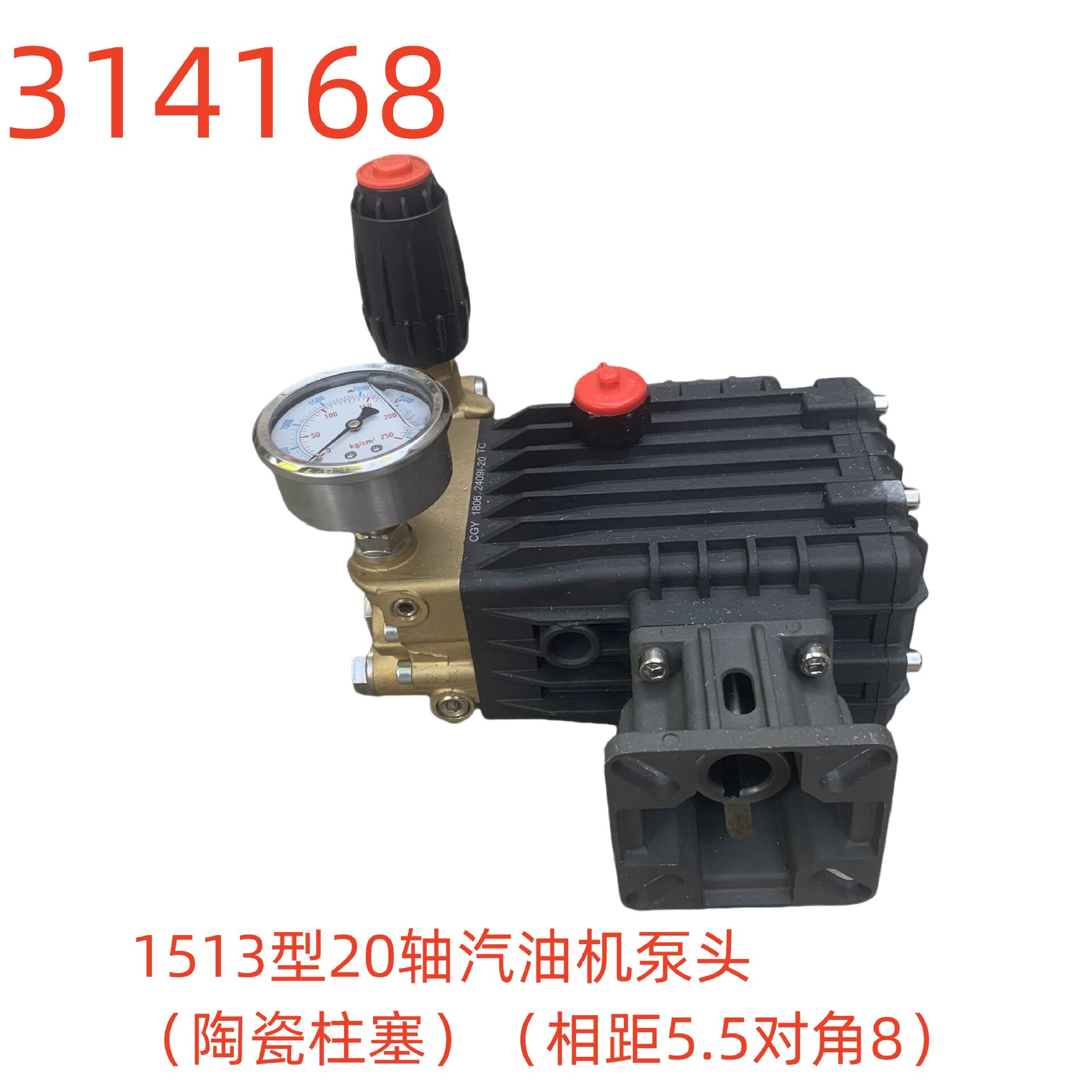 洗特1513型20轴汽油机泵头(陶瓷柱塞)(相距5.5对角8)-314168