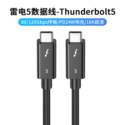雷电5数据线全功能typec线双头