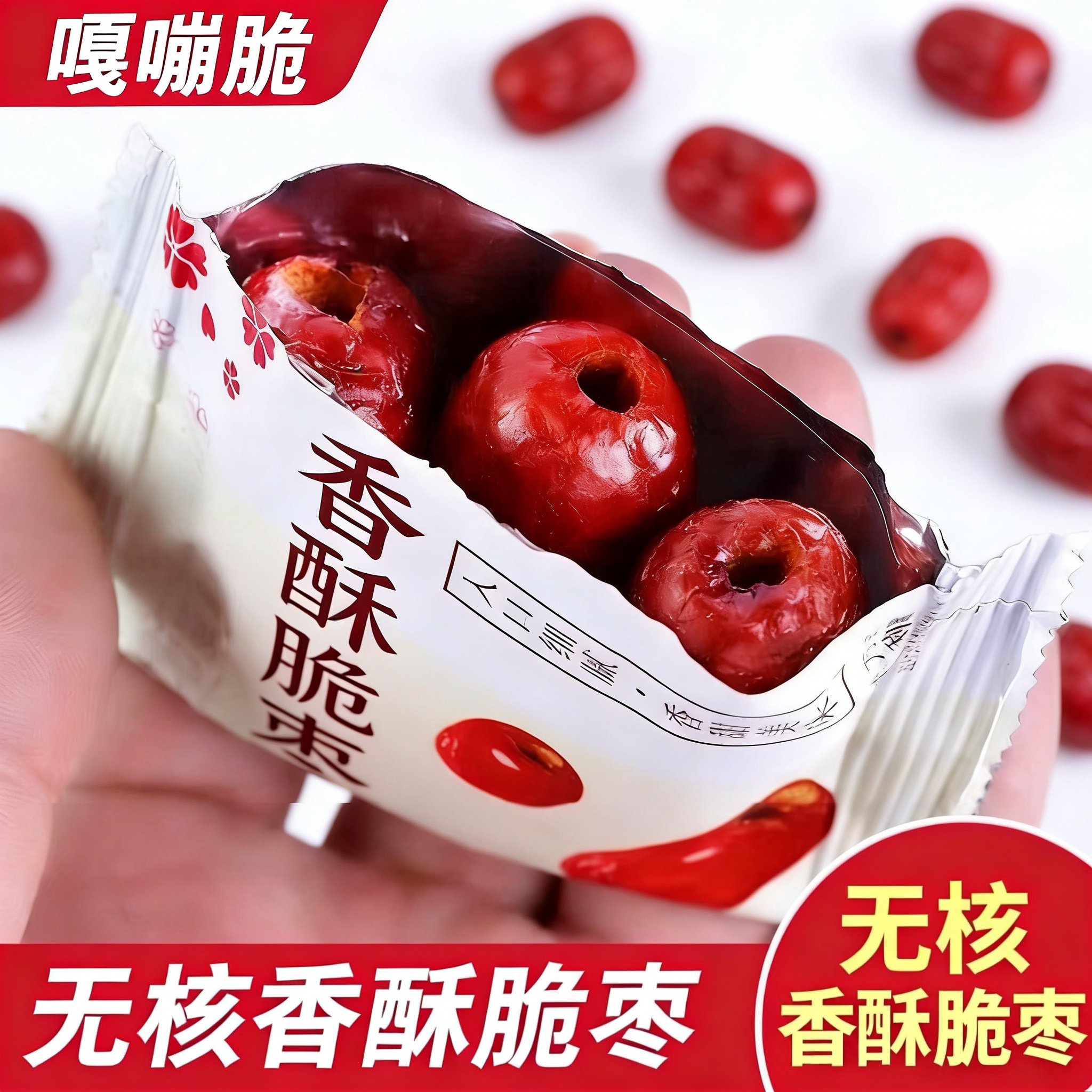 香酥脆枣去核嘎嘣脆枣酥脆独立小包装灰枣红枣解馋小零食整箱批