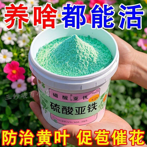 硫酸亚铁补铁花肥黄叶专用通用型