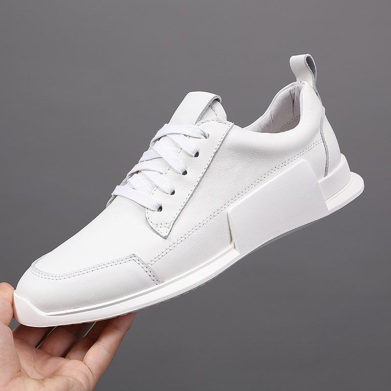 头层牛皮小白鞋男低帮真皮运动休闲鞋韩版百搭潮流板鞋白色皮鞋男,流行男鞋,休闲板鞋,淘宝优惠券,粉丝福利购,淘宝优惠卷