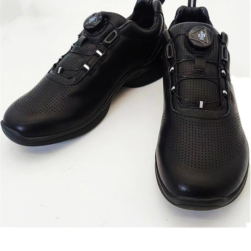 纯牛皮镂空运动皮鞋新式消防备勤鞋自动扣运动鞋男鞋黑色旅游鞋,流行男鞋,休闲皮鞋,淘宝优惠券,粉丝福利购,淘宝优惠卷