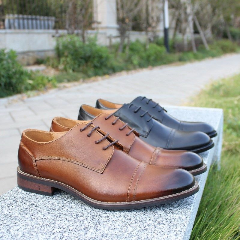 三接头皮鞋男士休闲系带德比真皮商务正装英伦韩版黑色婚礼鞋复古,流行男鞋,正装皮鞋,淘宝优惠券,粉丝福利购,淘宝优惠卷