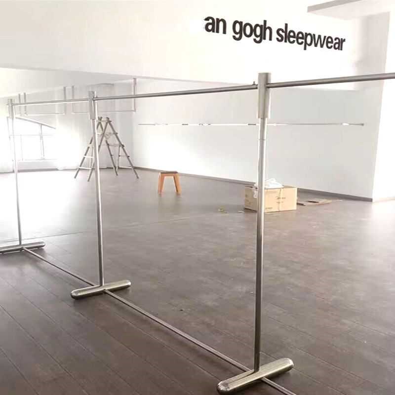 服装店展示架落地式女装店稳重型网红店装修不锈钢移动男装挂衣架