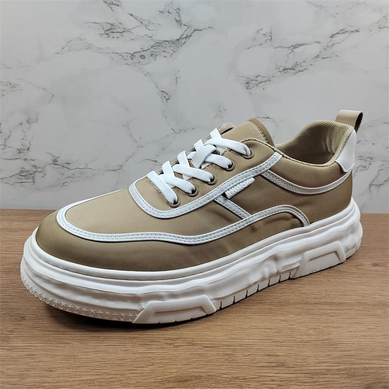 透气帆布鞋男2024新款软底舒适防滑轻质休闲百搭系带青年厚底板鞋,流行男鞋,休闲板鞋,淘宝优惠券,粉丝福利购,淘宝优惠卷