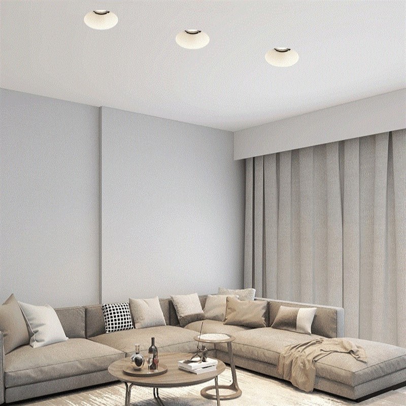 无边框射灯酒店嵌入式天花灯深防眩暗装预埋无边筒灯高显led灯