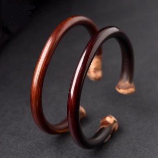 天然鸡血藤手镯蛇年礼物西藏原藤手环手串首饰鸡藤木细镯子男女