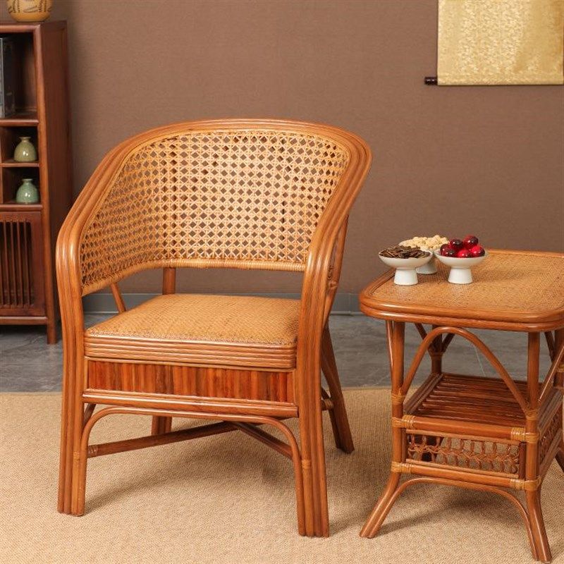藤椅天然真藤单人老人休闲靠背椅办公椅阳台三件套藤椅躺椅太师椅,住宅家具,其它椅子,淘宝优惠券,粉丝福利购,淘宝优惠卷