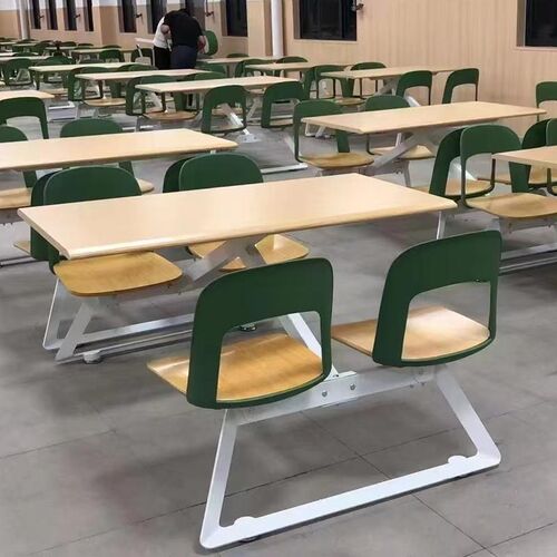 定做食堂餐桌椅如图款式 桌面改岩板材质 桌面尺寸120*70