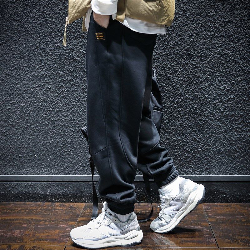 冬季加绒束脚卫裤男宽松潮牌大码运动裤春秋裤子男士加肥加大男裤,男装,休闲裤,淘宝优惠券,粉丝福利购,淘宝优惠卷