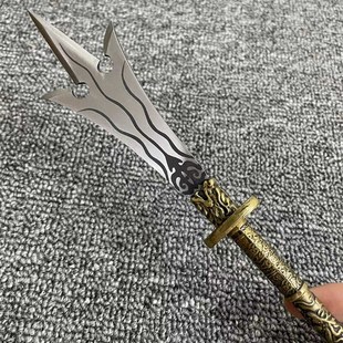 古代兵器模型三尖两刃刀白鸟x朝凤枪豪龙胆长枪长戈迷你金属小摆