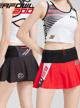 BIGK 大K官方旗舰店 女子马拉松越野跑步马拉松双层压缩运动短裙