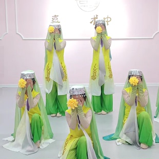 沙枣花开十里香儿童新疆舞演出服维族女童少数民族舞蹈表演服回族