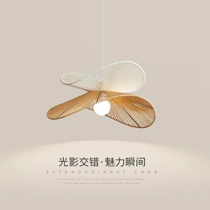 编藤餐厅吊灯复古禅意侘寂风民宿卧室灯茶室书房个性创意吧台灯具,家装灯饰光源,智能吊灯,淘宝优惠券,粉丝福利购,淘宝优惠卷