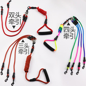 防缠绕两只狗一拖二牵引绳小型犬泰迪双头狗链子多狗一拖三遛狗绳