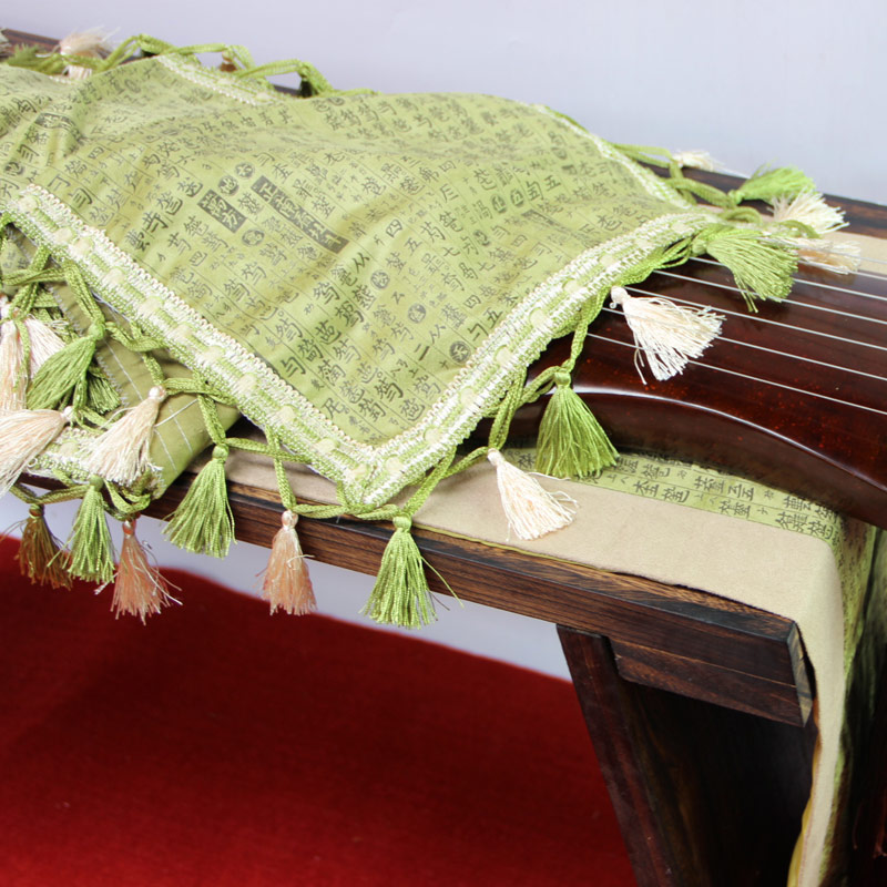 古琴桌旗布 古琴罩   整套   减字谱古琴防尘罩   麂皮绒古琴盖布