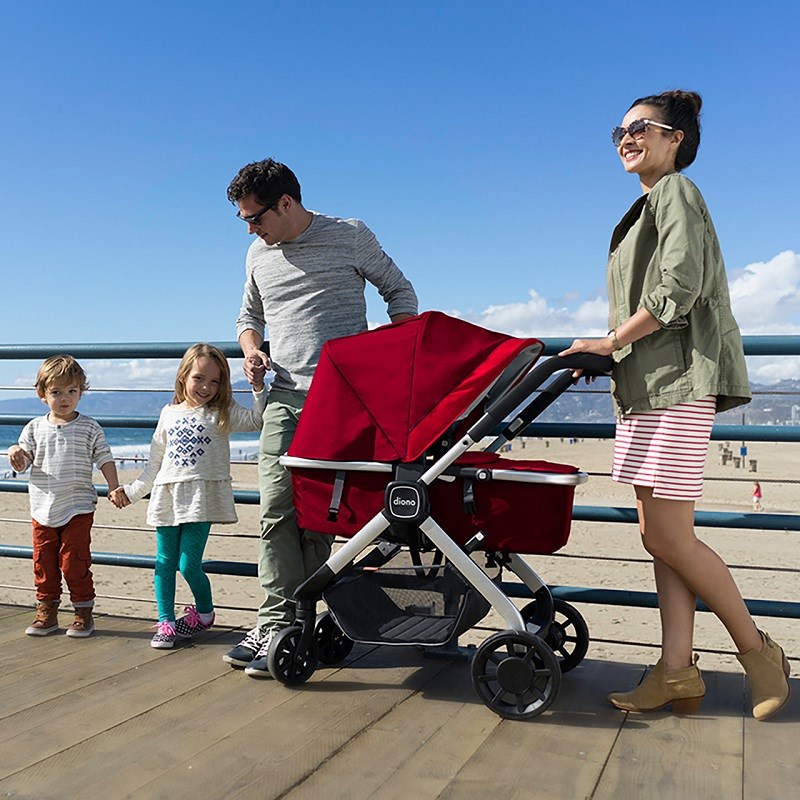 diono婴儿车可坐可躺高景观0-3岁双向推车多功能减震大推车量子号
