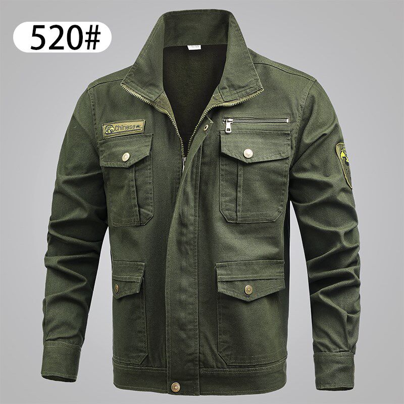 春秋工作服男装上衣纯棉长袖焊工服单件耐磨耐脏防烫上班劳保外套