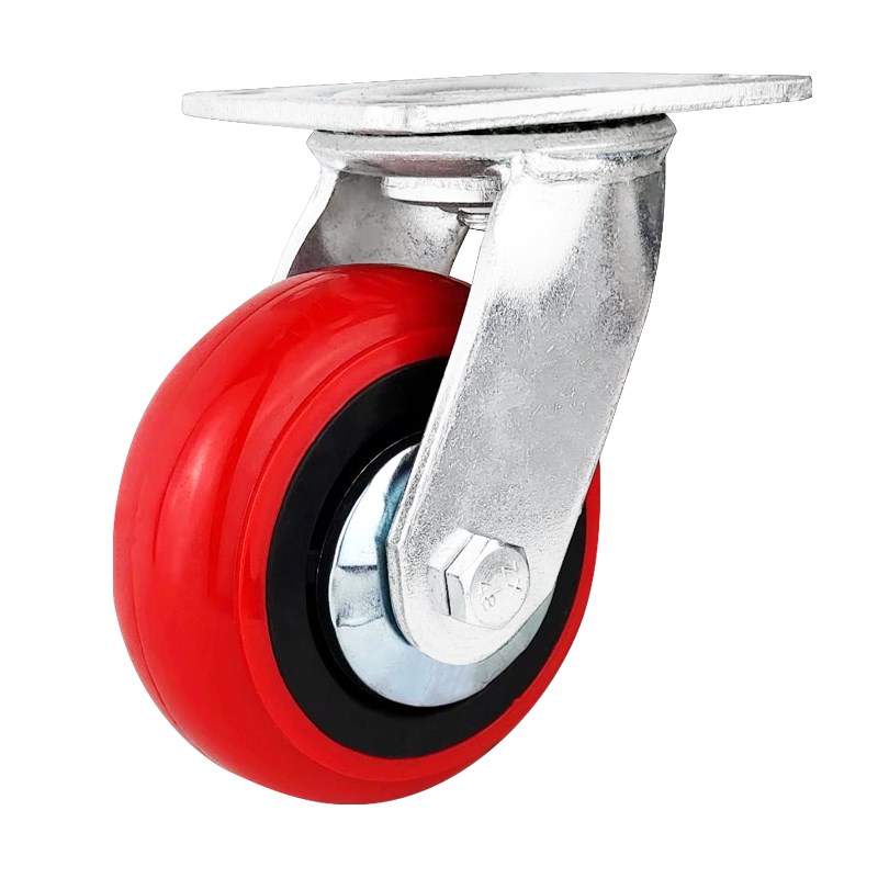 万向轮重型带刹车4568寸板车小推车轮子带轴通用定向轮聚氨酯脚轮