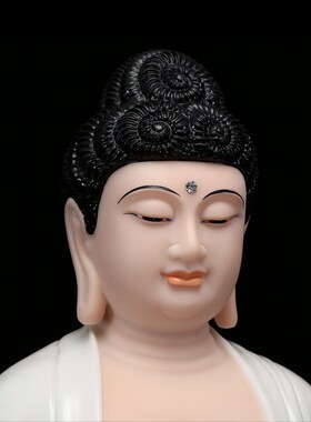 西方三圣神像摆件观音佛像阿弥陀佛大势至菩萨居家供奉汉白玉佛像
