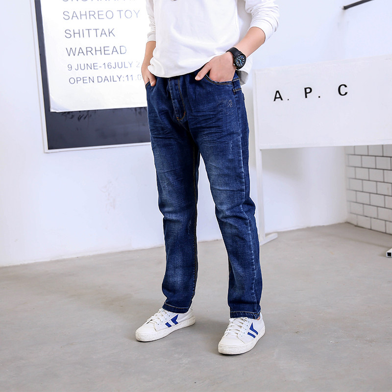 童装男童裤子2021新款5岁中大童春秋长裤8宽松9男孩牛仔裤7加绒10