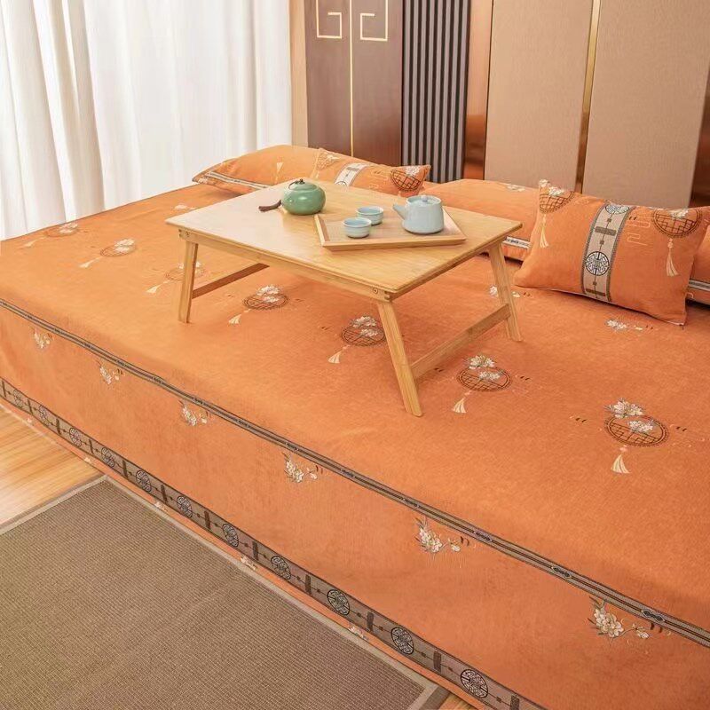 雪尼尔四季通用防滑榻榻米床盖农村土炕单火炕铺盖中式大炕垫定做