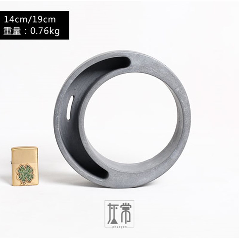 灰常清水混凝土水泥绿植多肉花盆器ring花环创意造型家居摆件礼品