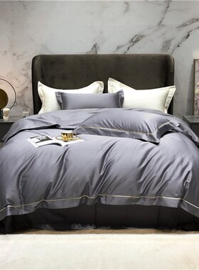 轻奢120支高端匹马棉四件套纯棉长绒棉贡缎全棉被套床笠床上用品