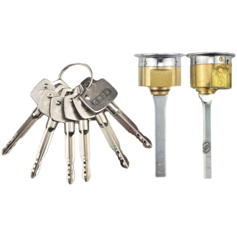 实力公检十字防钻锁芯老式防盗门外装门木门大铁门单头偏心锁芯