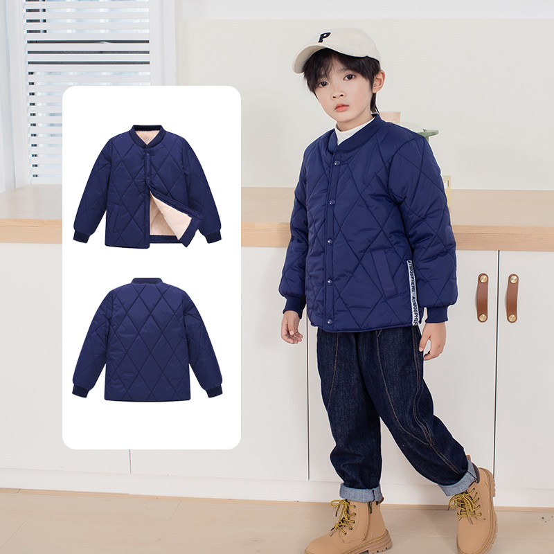 冬季儿童羽绒棉服内胆男童加绒女童加厚双层保暖衣内穿中大童外套