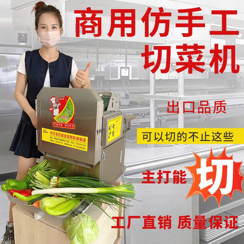 商用不锈钢多功能切菜机切葱花蒜苗韭菜酸菜辣椒切菜馅切片切段丝