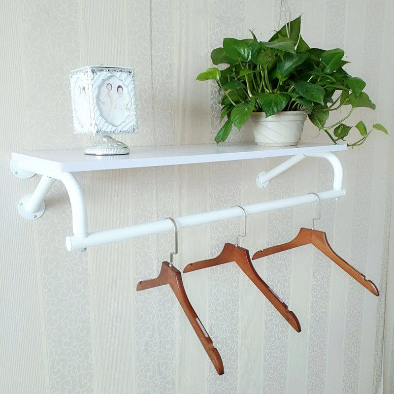 铁艺服装店衣架展示架上墙侧挂壁挂衣服货架墙上挂衣架中岛上墙架